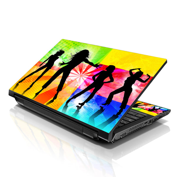 Laptop Notebook Skin Decal with 2 Matching Wrist Pads - Dancing Girls