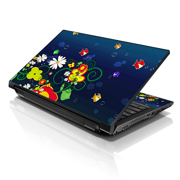 Laptop Notebook Skin Decal with 2 Matching Wrist Pads - Ocean Fish