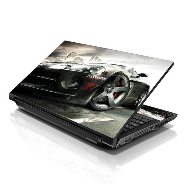 Laptop Notebook Skin Decal with 2 Matching Wrist Pads - Cool Car in the City