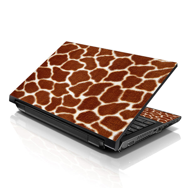 Laptop Notebook Skin Decal with 2 Matching Wrist Pads - Giraffe Print