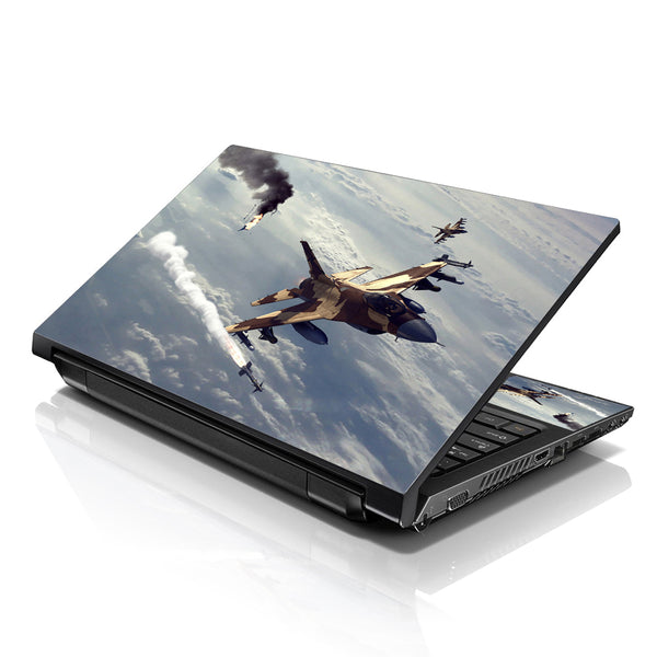 Laptop Notebook Skin Decal with 2 Matching Wrist Pads - Plane Attack