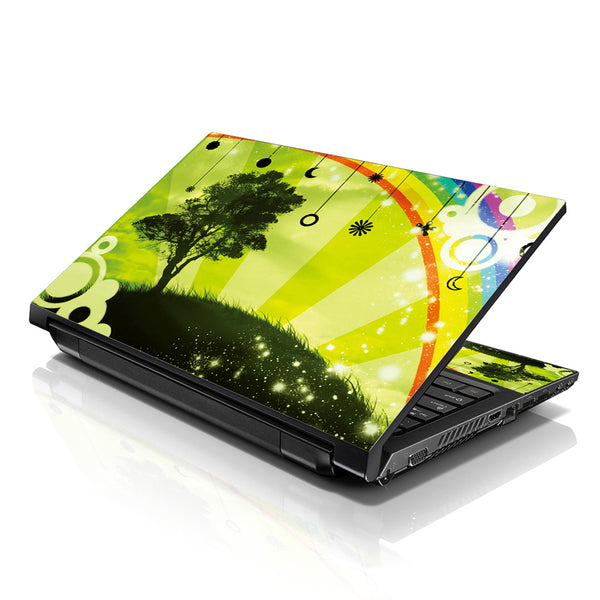 Laptop Notebook Skin Decal with 2 Matching Wrist Pads - Rainbow Harmony