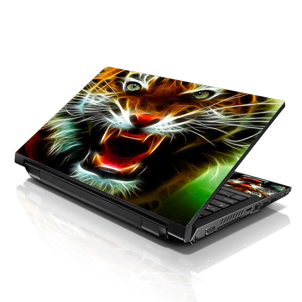 Laptop Notebook Skin Decal with 2 Matching Wrist Pads - Roaring Tiger