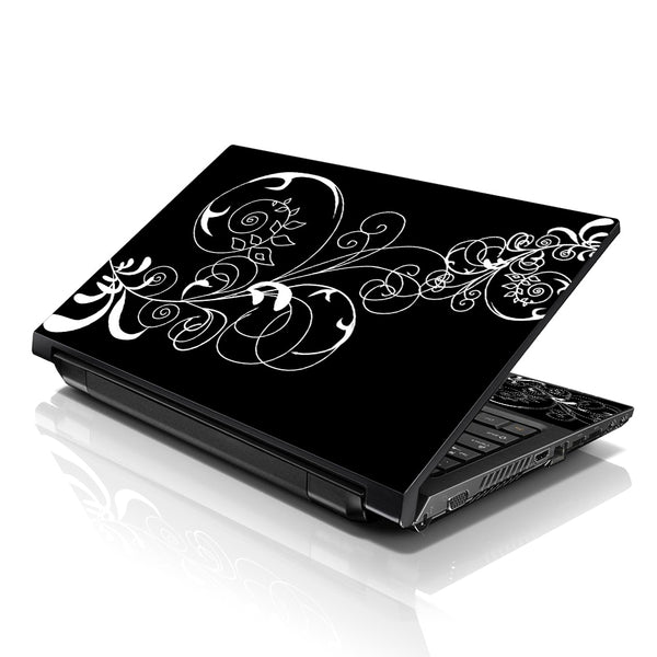 Laptop Notebook Skin Decal with 2 Matching Wrist Pads - Vines Floral